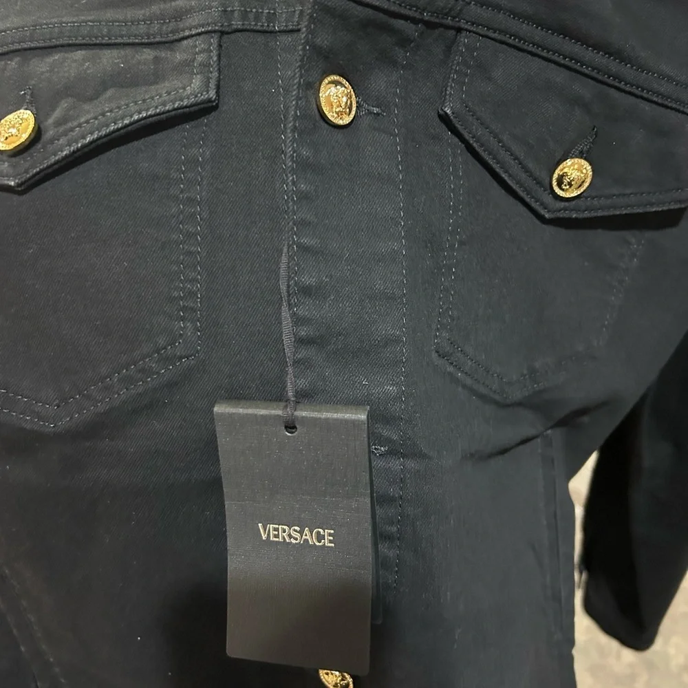 Men's Versace BAROCCO gold tone, embroidered jacket size 54/XL made in Italy - Picture 5 of 12